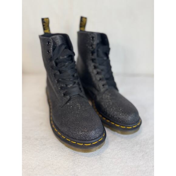 Doc Martens Womens Molly Glitter Boots 8-Eye 1640 Pascal Sz 8 EUC - Picture 2 of 10